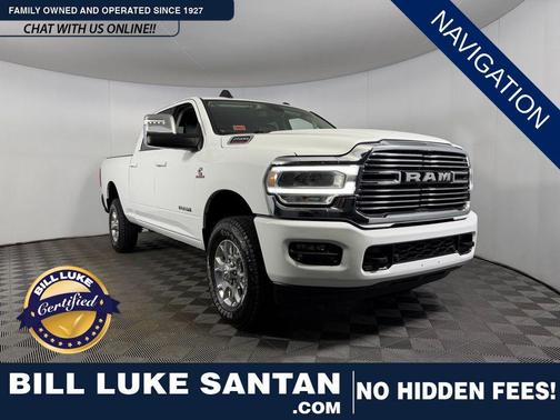 Bright White Clearcoat 2024 RAM 2500 Laramie Crew Cab 4x4 6'4' Box