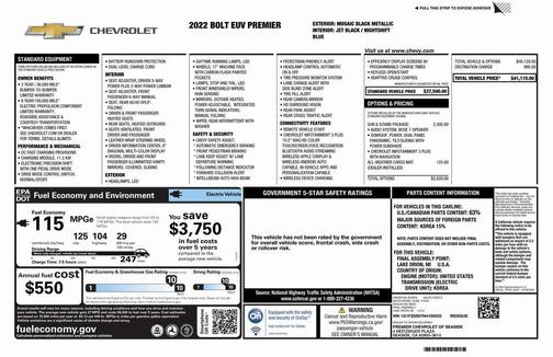 2022 Chevrolet Bolt EUV FWD Premier