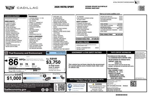 2026 Cadillac VISTIQ Sport