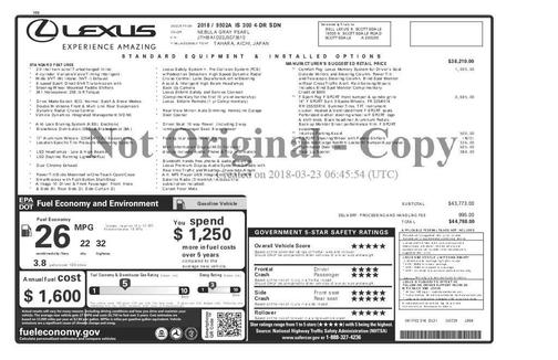 2018 Lexus IS 300 Base