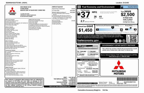 2024 Mitsubishi Mirage G4 Black Edition