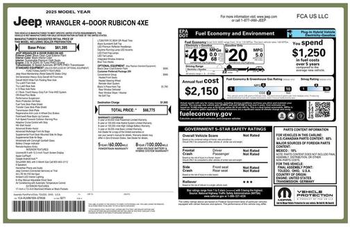 2025 Jeep Wrangler 4xe Rubicon