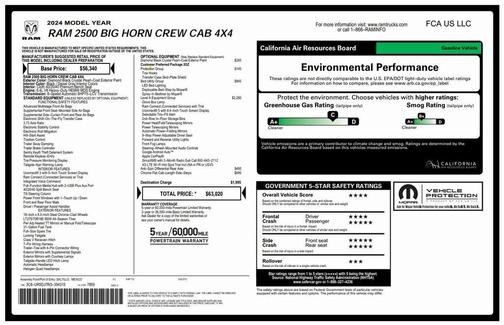 2024 RAM 2500 Big Horn Crew Cab 4x4 6'4' Box