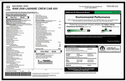 2025 RAM 2500 Laramie Crew Cab 4x4 6'4' Box