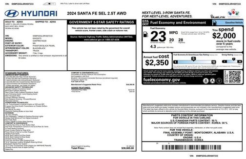 2024 Hyundai SANTA FE SEL 2.4