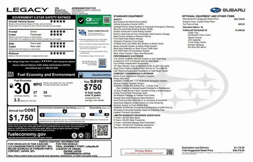 2025 Subaru Legacy Limited