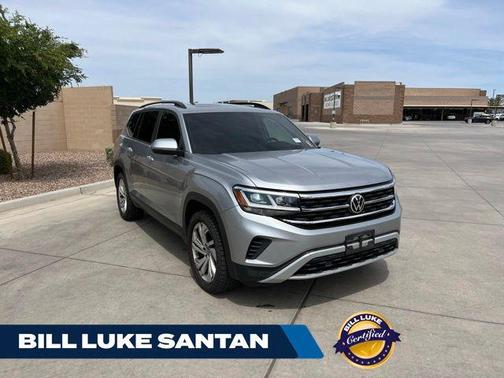 Silver Metallic 2021 Volkswagen Atlas 3.6L SE w/Technology