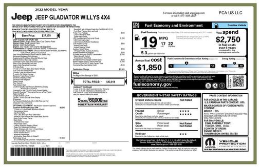 2022 Jeep Gladiator Willys 4x4