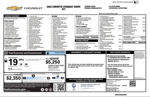 2022 Chevrolet Corvette Stingray w/3LT
