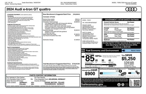 2024 Audi e-tron GT Premium Plus quattro