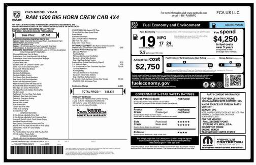 2025 RAM 1500 Big Horn/Lone Star