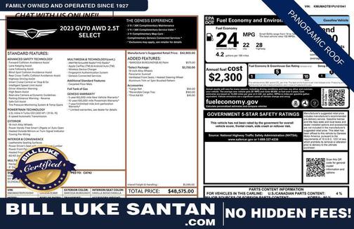 2023 Genesis GV70 2.5T AWD