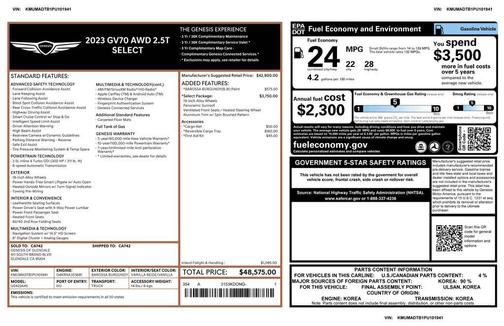 2023 Genesis GV70 2.5T AWD