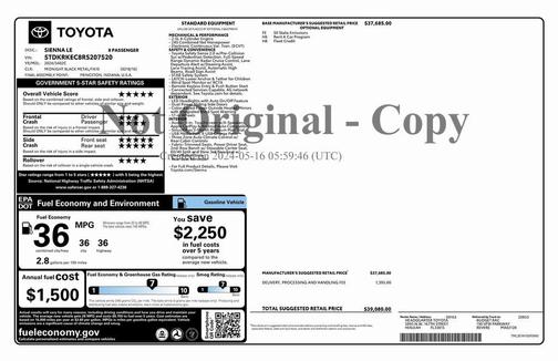 2024 Toyota Sienna LE