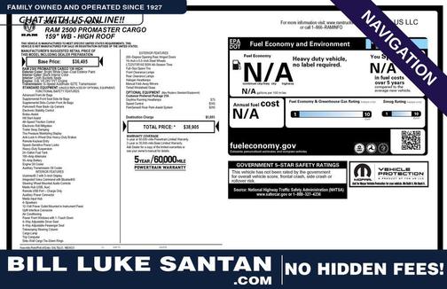 Bright White Clearcoat 2020 RAM ProMaster 2500 High Roof