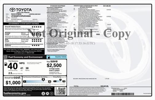2021 Toyota RAV4 Hybrid Limited