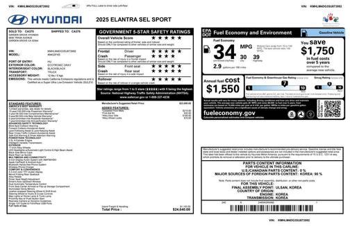 2025 Hyundai ELANTRA Sport