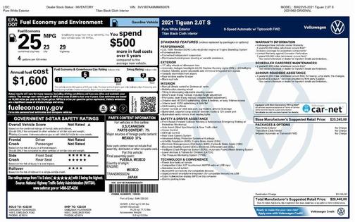 2021 Volkswagen Tiguan 2.0T S