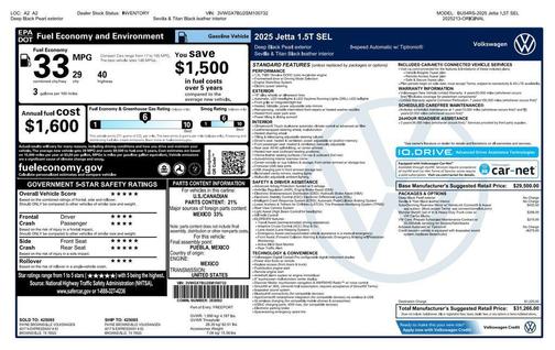2025 Volkswagen Jetta 1.5T SEL