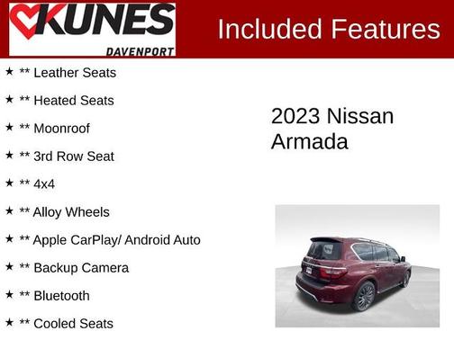 Coulis Red Pearl 2023 Nissan Armada Platinum