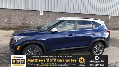 Dark Ocean Blue/White Roof 2023 Kia Seltos S