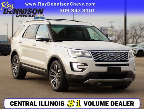 White Platinum 2017 Ford Explorer Platinum