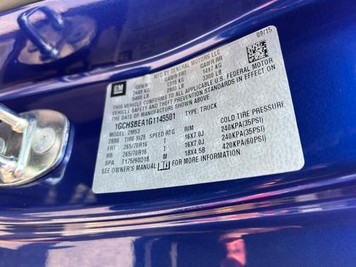 Laser Blue 2016 Chevrolet Colorado WT