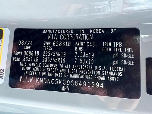 2025 Kia Carnival Hybrid EX