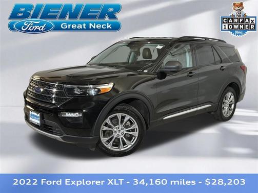 AGATE BLACK METALLIC 2022 Ford Explorer XLT