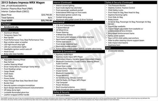 2013 Subaru Impreza WRX Base