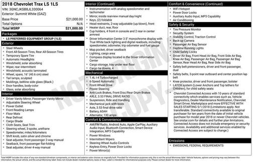 2018 Chevrolet Trax LS