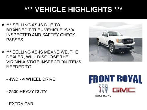 2012 GMC Sierra 2500 Work Truck