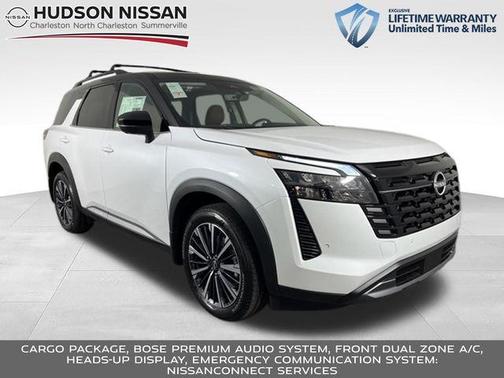 White / Black 2026 Nissan Pathfinder Platinum