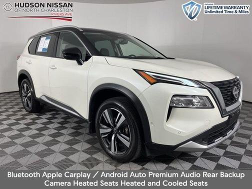 2 Tone White / Black Roof 2023 Nissan Rogue Platinum