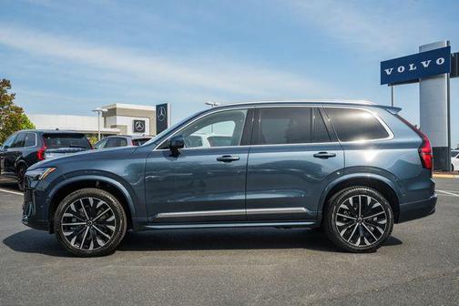 Denim Blue Metallic 2026 Volvo XC90 Plus, B6 AWD Gas (mild hybrid), Gasoline, Bright, 7 Seats