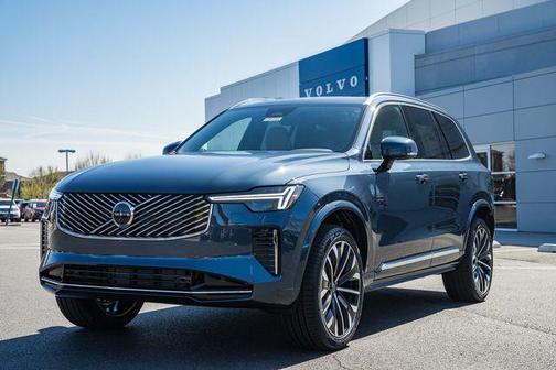 Denim Blue Metallic 2026 Volvo XC90 Plus, B6 AWD Gas (mild hybrid), Gasoline, Bright, 7 Seats