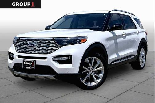 Star White Metallic Tri-Coat 2023 Ford Explorer Platinum