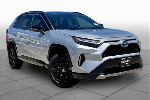 Silver Sky Metallic/Midnight Black Metallic 2022 Toyota RAV4 Hybrid SE
