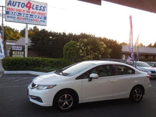 White 2015 Honda Civic SE