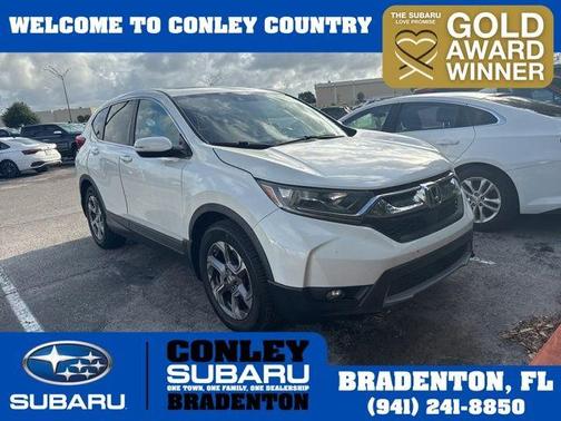 White 2018 Honda CR-V EX