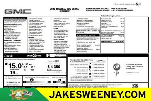 Onyx Black 2023 GMC Yukon XL Denali Ultimate