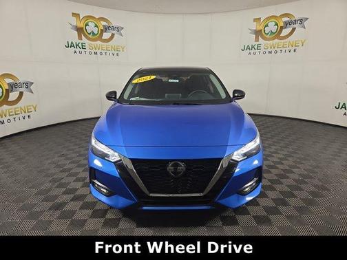 Blue 2021 Nissan Sentra SR