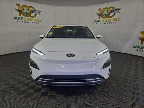 Lunar White 2023 Hyundai KONA EV SEL