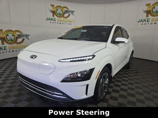 Lunar White 2023 Hyundai KONA EV SEL