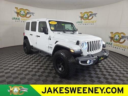 Bright White Clearcoat 2018 Jeep Wrangler Unlimited Sahara
