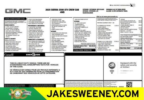 Onyx Black 2025 GMC Sierra 2500 AT4