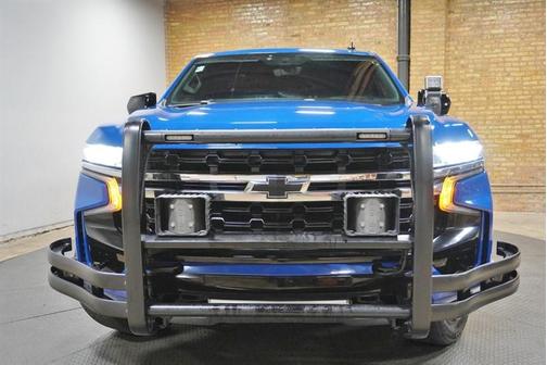 Blue 2021 Chevrolet Tahoe Police