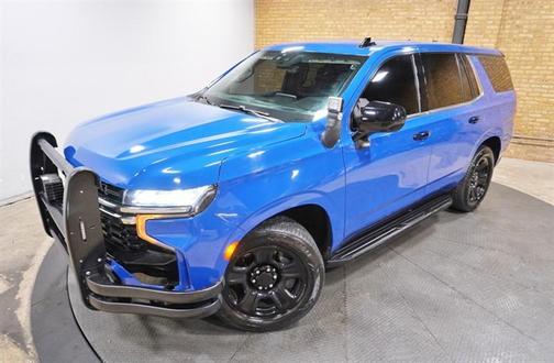 Blue 2021 Chevrolet Tahoe Police