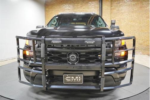 Black 2024 Chevrolet Silverado 1500 PPV POLICE LIGHTBAR LED LIGHTS CONSOLE PARTITION E