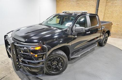 Black 2024 Chevrolet Silverado 1500 PPV POLICE LIGHTBAR LED LIGHTS CONSOLE PARTITION E